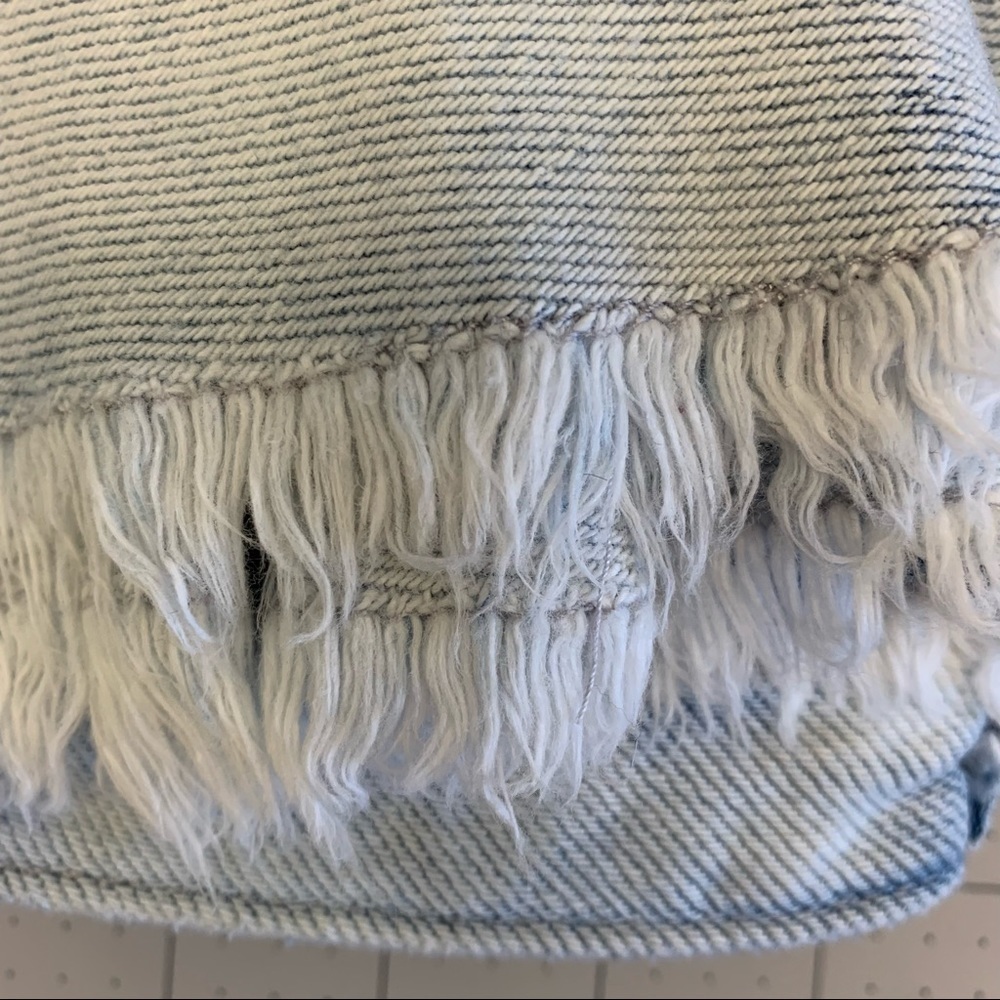 MICHAEL KORS Flounce Denim Mini Skirt, Size 14 - Picture 10 of 14